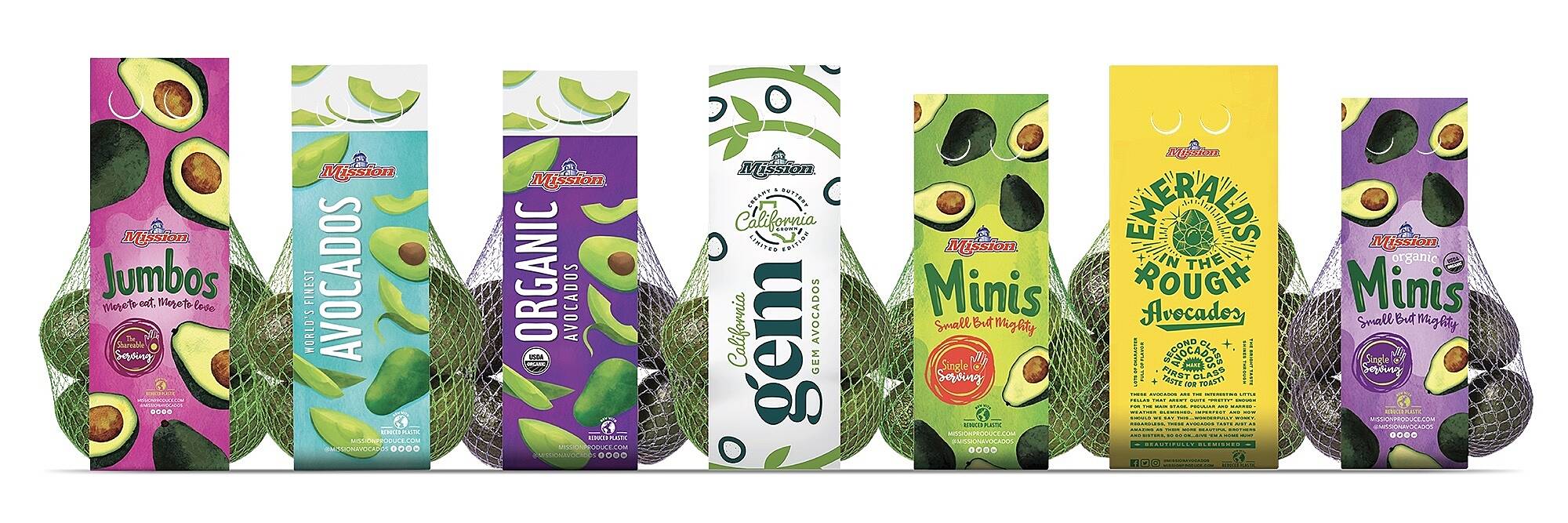 Mission avocados bag lineup