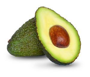 whole avocado and sliced avocado